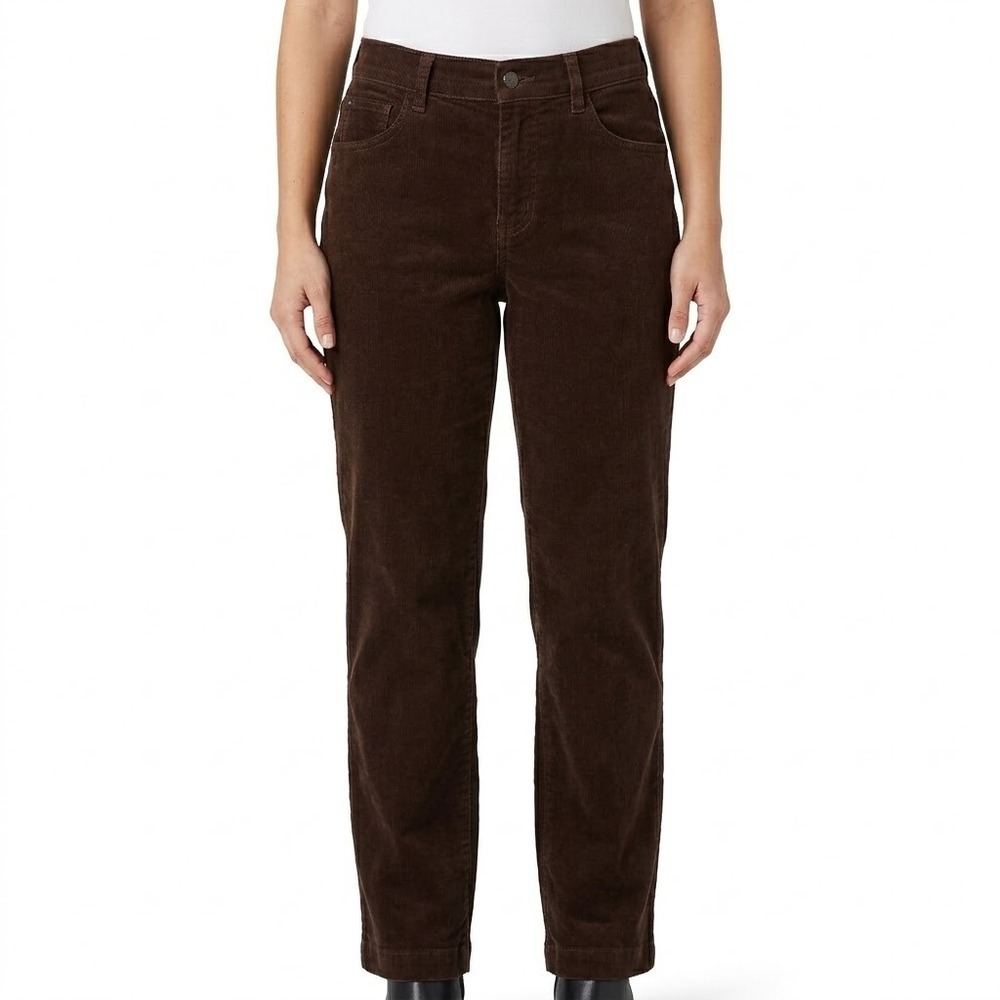 Lee At‎ The Waist Brown Corduroy Pants Petite Women's Size 6P
